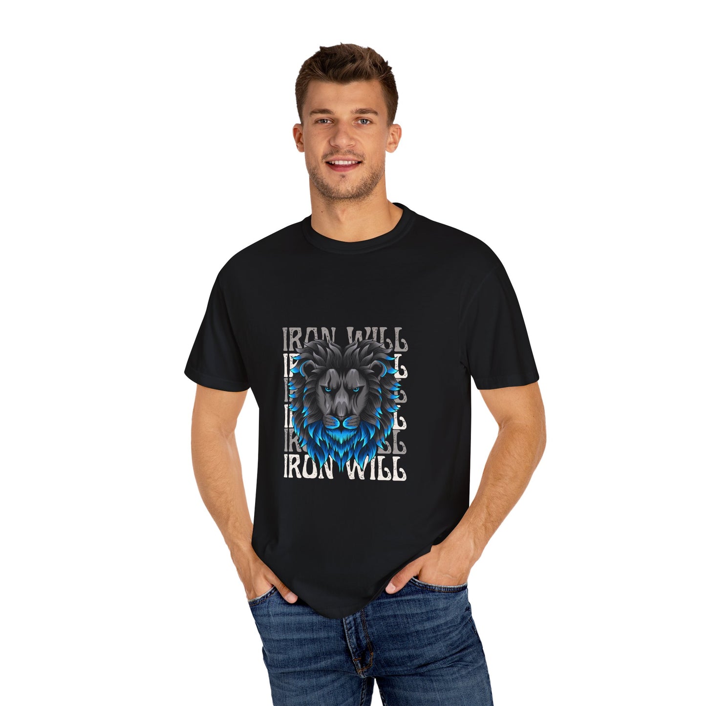 Iron Will Lion T-Shirt – Premium Garment-Dyed Unisex Tee for Strength & Style