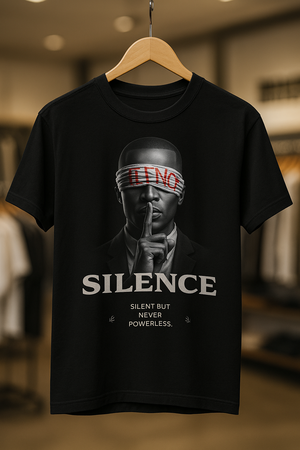 "The Present Power in Silence" – Premium Unisex Garment-Dyed Tee
