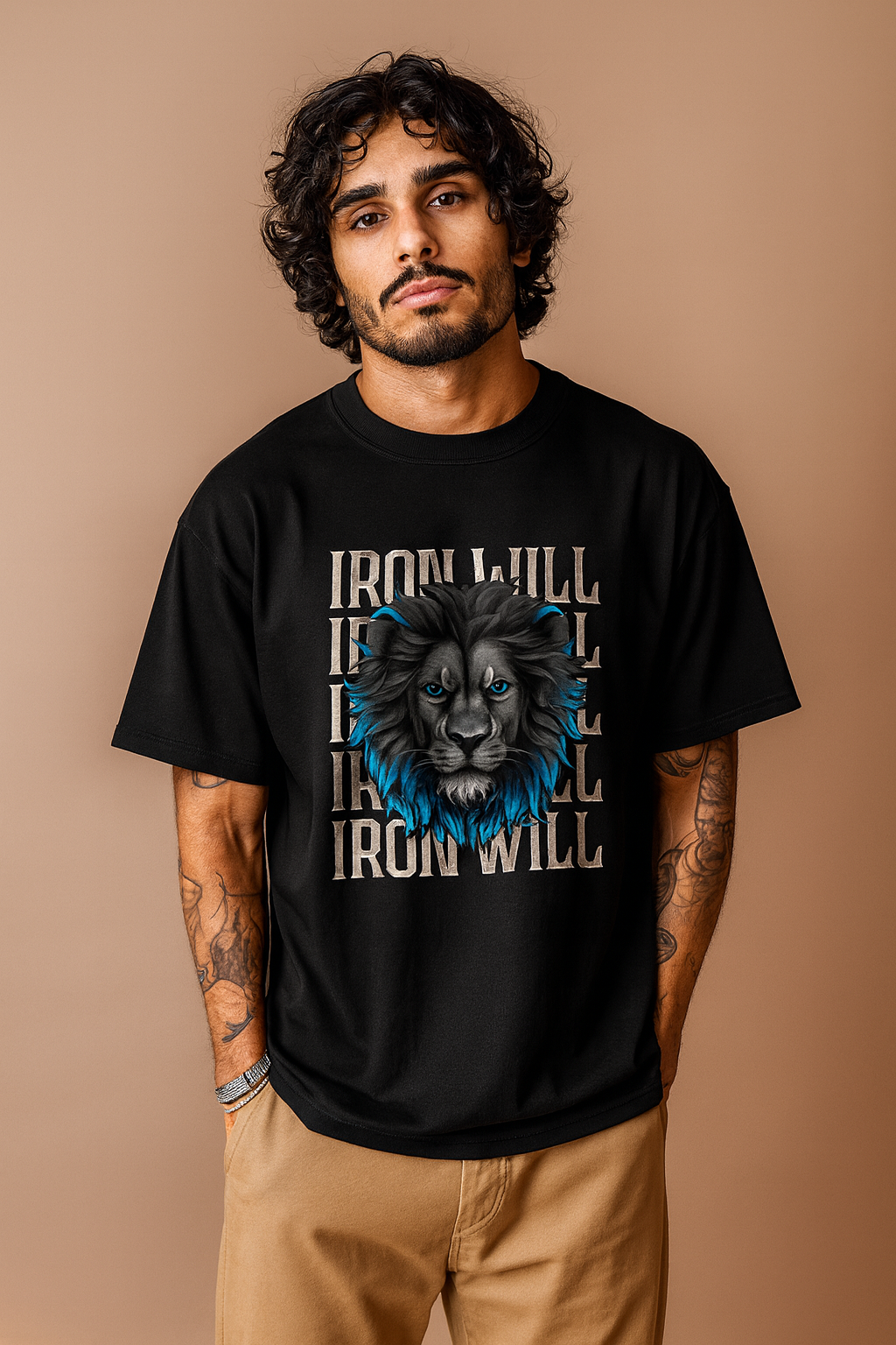 Iron Will Lion T-Shirt – Premium Garment-Dyed Unisex Tee for Strength & Style