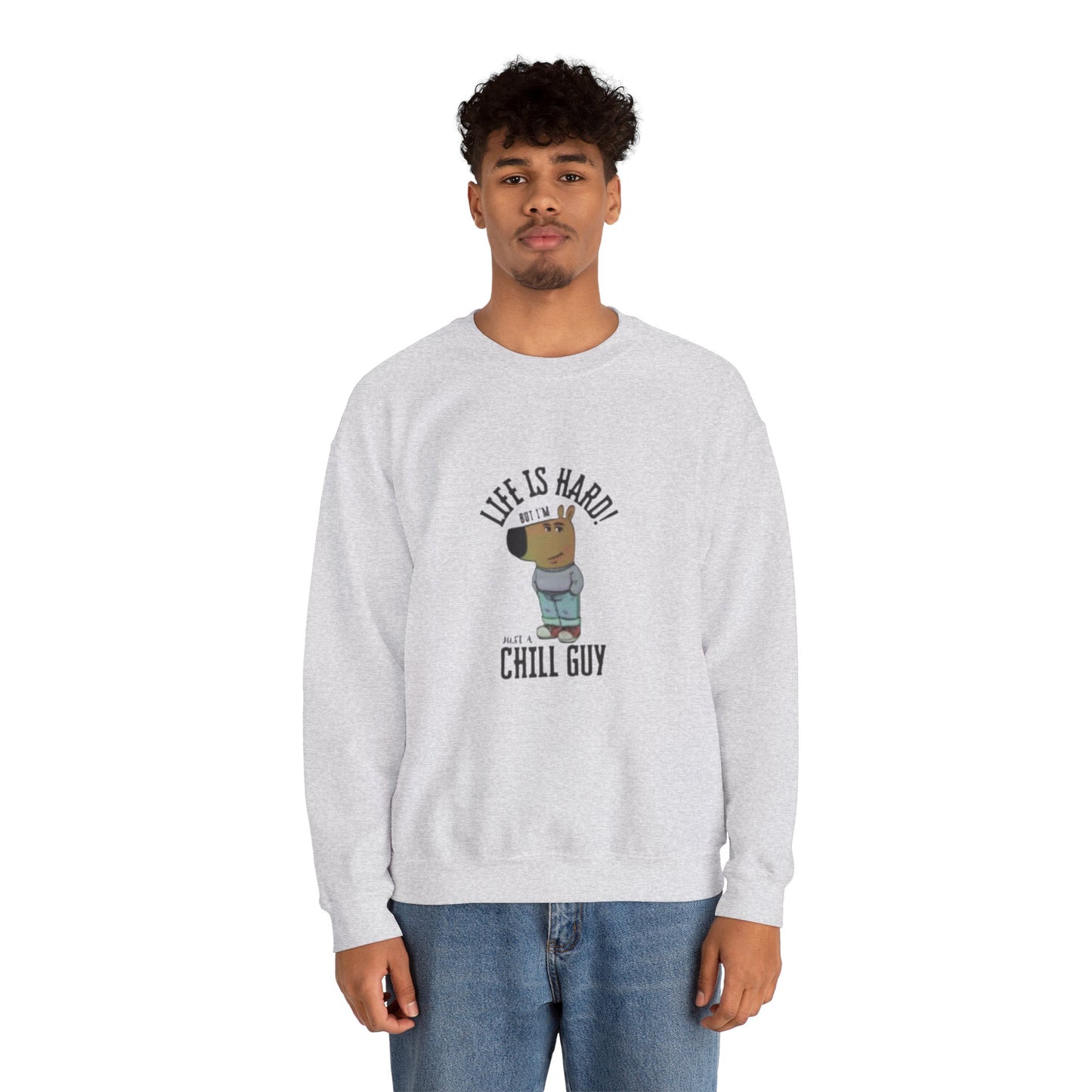 Chill Guy Meme Crewneck – Cozy Streetwear Sweatshirt for Everyday Vibes