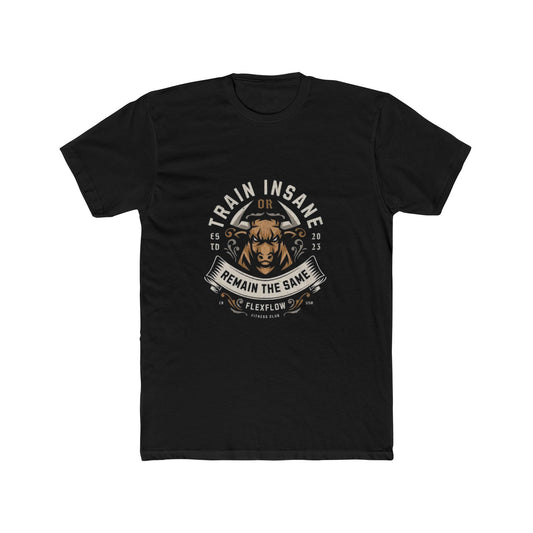 Train Insane Unisex Cotton Crew Tee | Gym Shirt, Fitness Apparel, Motivational Tee, Workout Gift, Activewear