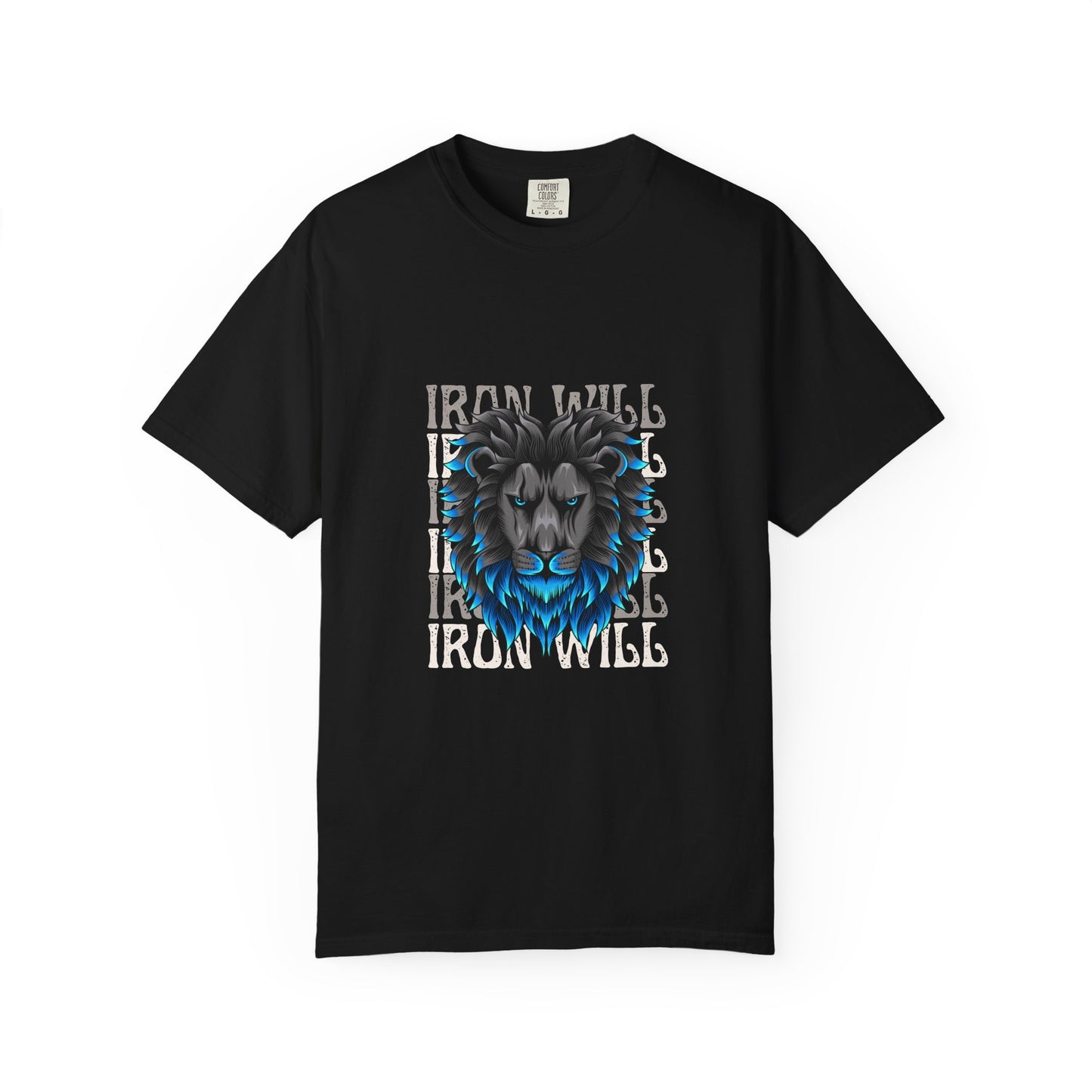 Iron Will Lion T-Shirt – Premium Garment-Dyed Unisex Tee for Strength & Style