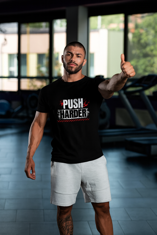 Push Hard or Stay the Same – Premium Workout Shirt