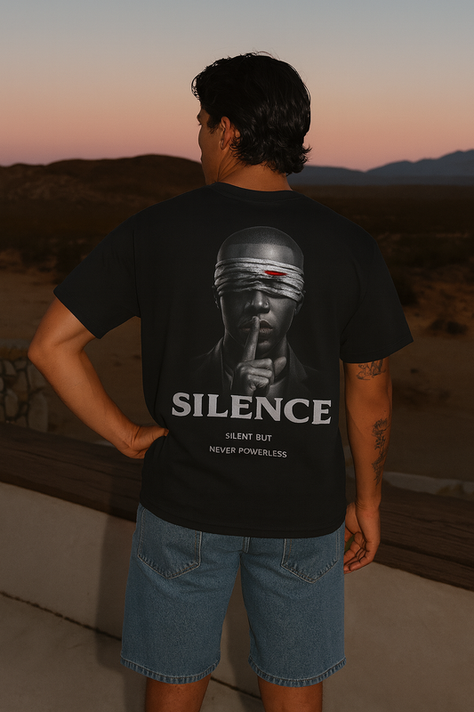 "The Present Power in Silence" – Premium Unisex Garment-Dyed Tee