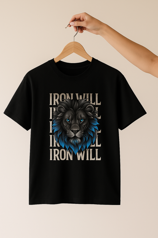 Iron Will Lion T-Shirt – Premium Garment-Dyed Unisex Tee for Strength & Style