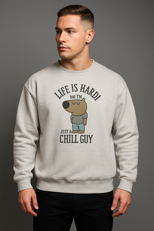Chill Guy Meme Crewneck – Cozy Streetwear Sweatshirt for Everyday Vibes