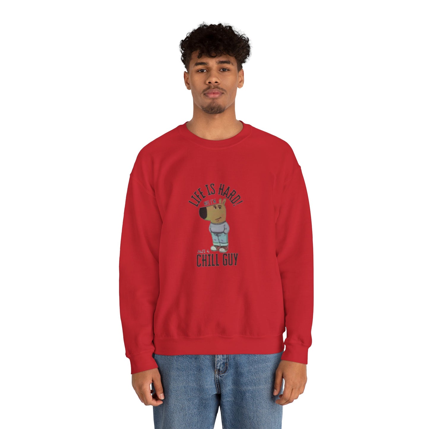 Chill Guy Meme Crewneck – Cozy Streetwear Sweatshirt for Everyday Vibes